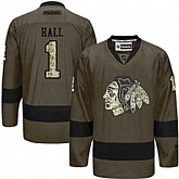Glued Chicago Blackhawks #1 Glenn Hall Green Salute to Service NHL Jersey,baseball caps,new era cap wholesale,wholesale hats